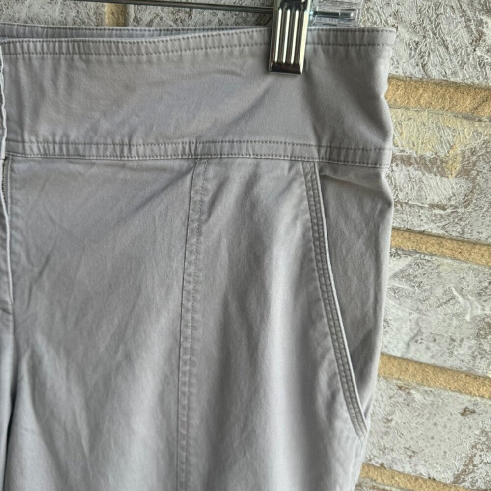 Eileen Fisher Light Gray Zipper Pockets Ankle Zip Cargo Pants Women's Size S. - Picture 9 of 9